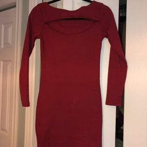 Red cocktail dress